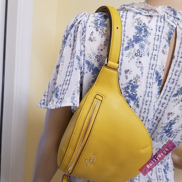 KATE SPADE BELT BAG FANNY YARROW GOLD YELLOW - Picture 10 of 10